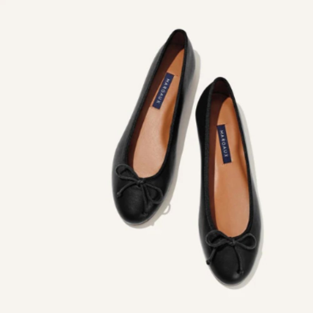 Margaux Black Demi Flats Size 40.5